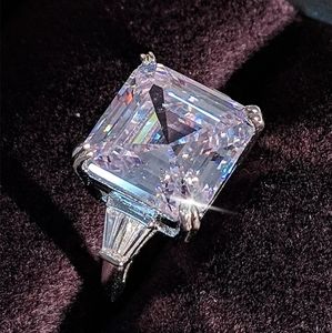 🌺SALE!🌺Asscher Cut CZ 6ct Silver Ring